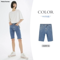 (Джинсовые средние шорты)