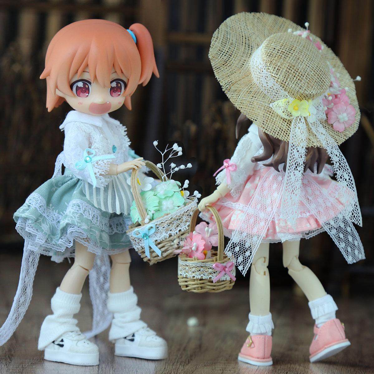 OB11娃衣大12分BJD GSC阿巳体小铃铛采摘春意公主洋装，美出新
