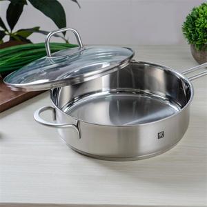 德国双立人无涂层不锈钢牛排专用锅