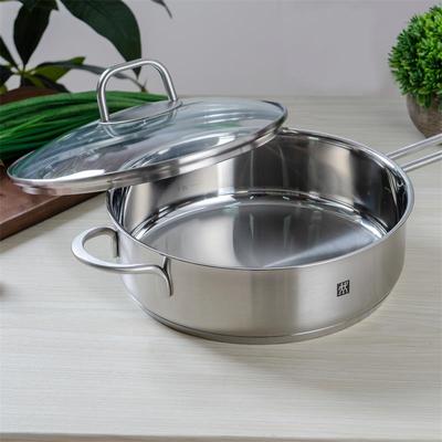 德国双立人无涂层不锈钢牛排专用锅