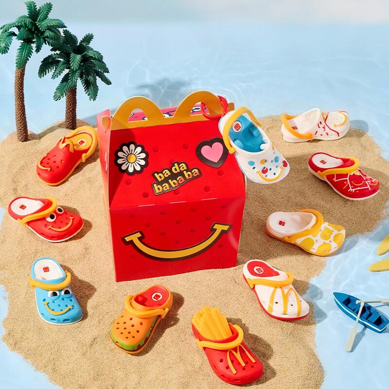 Mcdonald's Crocs Collaboration Mini Clogs Keychain Cute Limited Edition Backpack Decoration Pendant Toy