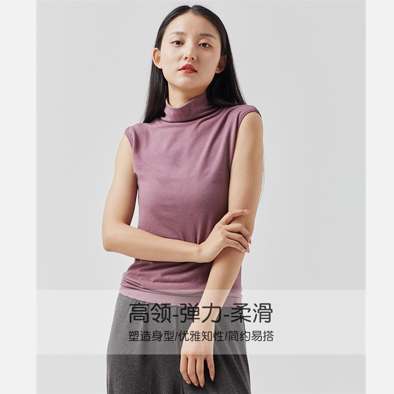 Autumn and Winter new pure air and warm vest female knowledge in the home seamlessly grinding sleeveless bottom