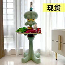 In stock one-meter Internet celebrity Squidwards tray floor-standing oversized ornaments hand-made workmans living room storage rack next to the sofa