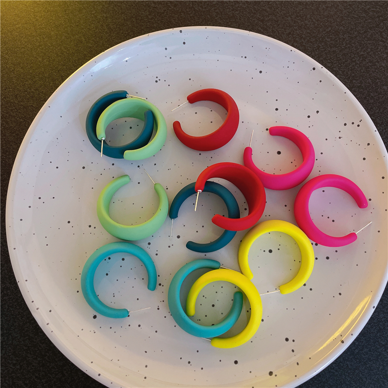 Fashion Geometric Arylic Alloy Spray Paint Ear clips Earrings