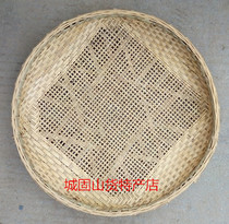 Bamboo products household round dustpan with holes bamboo sieve handmade bamboo plaques dry goods drying decoration