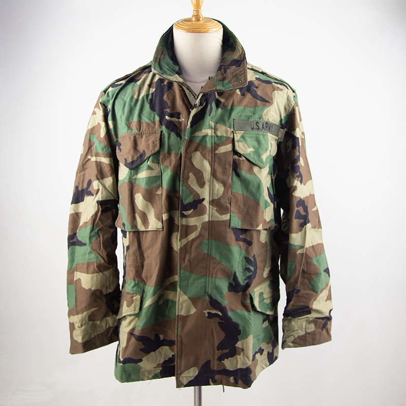 Us Military Version M65 Jacket Bdu Four-Forest Camouflage Windbreaker Military Fan Long Coat