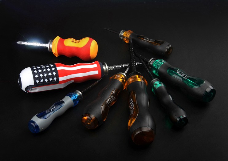 Double-use short ten-head double-use screwdriver to change the knife word from the cross flower small flat mouth special screwdriver