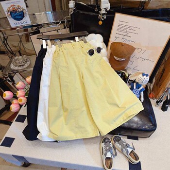 2026 new korean style high waist loose wide leg pants women's summer versatile slim casual pants yellow workwear style fashion