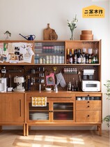 Two Black Wood For Squirrel Dining Side Cabinet Solid Wood Nordic High Cabinet Kitchen Cabinet Locker Cabinet Wine Cabinet Overall