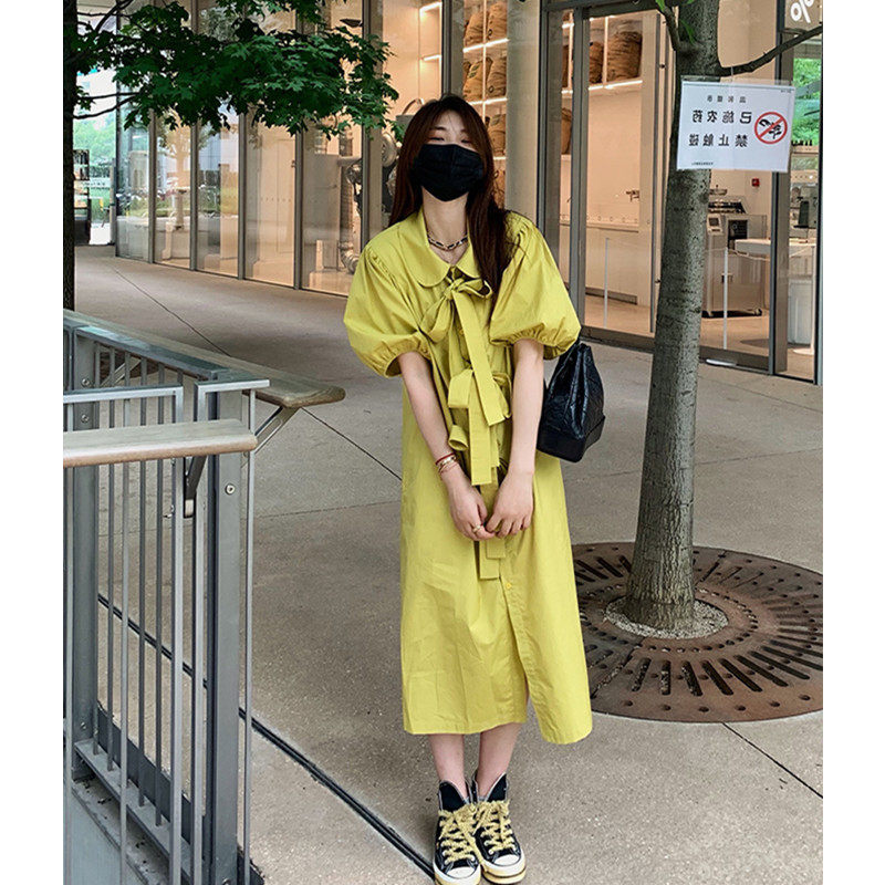 2022 New Spring Autumn Ocean Dress Women's Law Style Shirt Dress Design Sensation Small Herbon Windy With Slim Temperament Summer