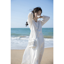 2022 new spring method style one-piece dress womens summer niche design skirts advanced senses long sleeves gentle wind small