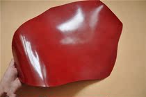 Leather spot Japanese new jubilee oil dyed mirror horse hip skin Red red leather material