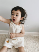 Livia Joy Original Exclusive Hand Painted Embroidery Bib Shorts Boys Girls 100% Hemp