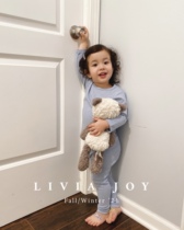 Livia Joy spring childrens pajamas baby childrens home clothes long clothes long pants two-piece set