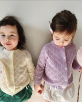 Livia Joy Cutout Cardigan Custom Dyed 100% SUPIMA Cotton Pima Cotton Thin Girls