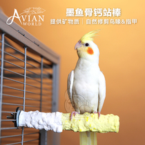 Avian world INK FISH BONE PARROT PET BIRD STATION RACK TONIC CALCIUM MILL MOUTH NIBBLING TOY PEONY Anchovy Grey