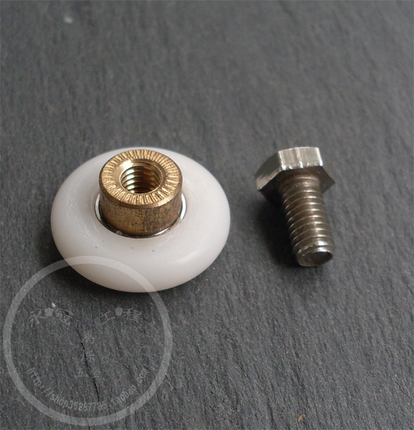 Accessories for shower room19-23-25-27MM glass sliding door pulley hanging wheel bathroom roller single WHEEL copper shaft