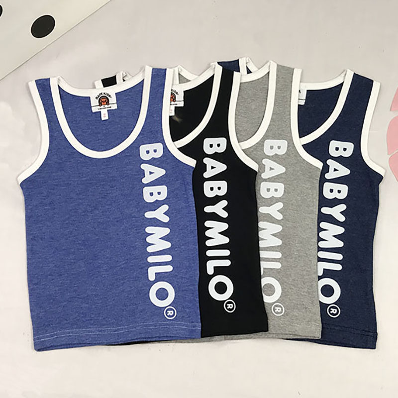 Children's pure cotton summer new male girl's vest CUHK Scout sleeveless T-shirt CUHK Tong light and thin undershirt