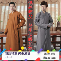 Winter monk clothes Quilted jacket Men and women thickened cotton short coat jacket warm suit Lay clothes Monk clothes Buddhist supplies