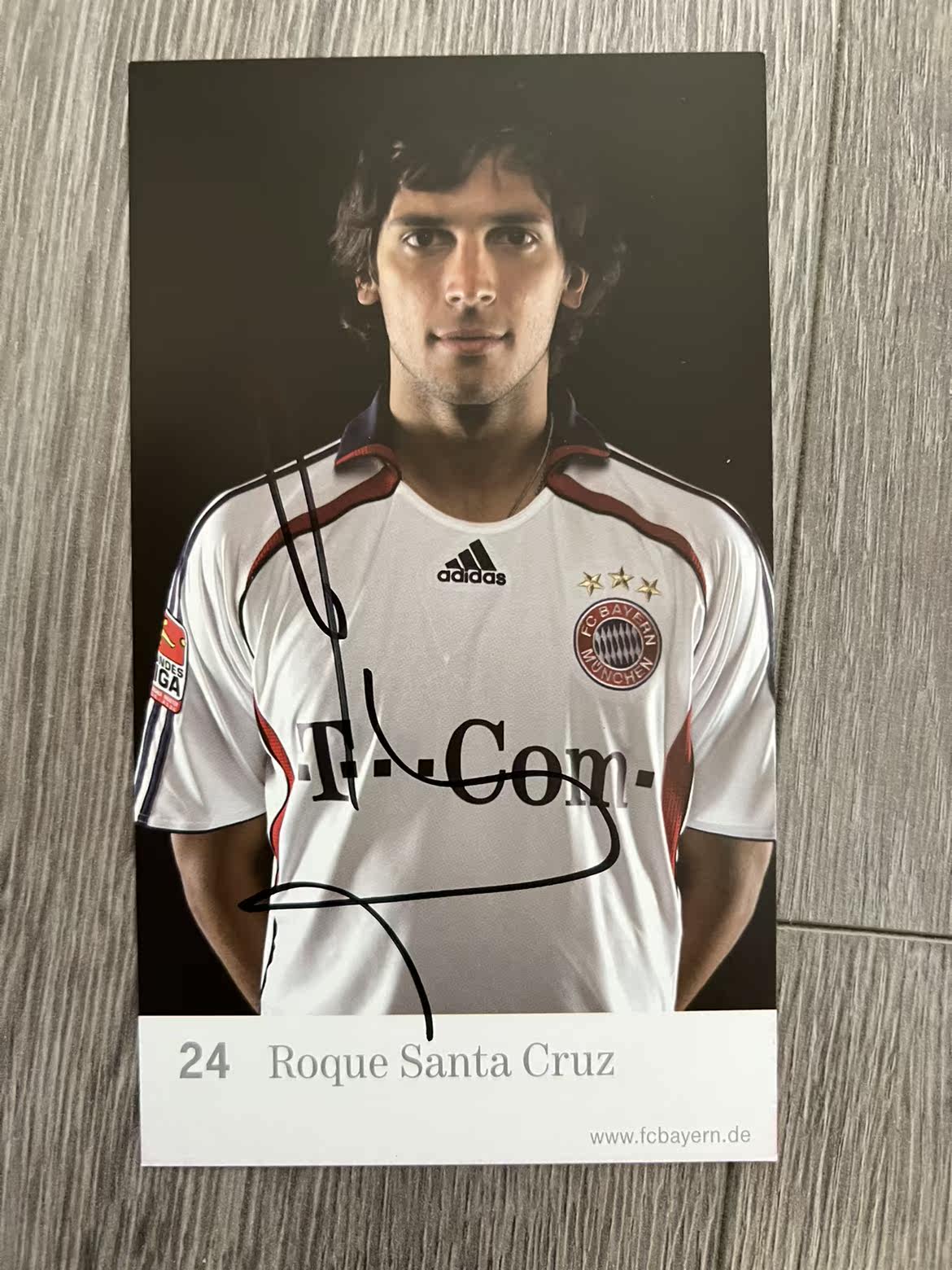 Santa Cruz Bayern autographed official card Bayern Munich 2006-2007 season