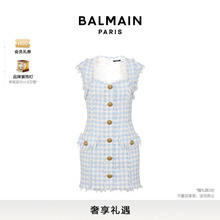 BALMAIN 24 Early Spring New Product Button Sleeveless Women's Dress