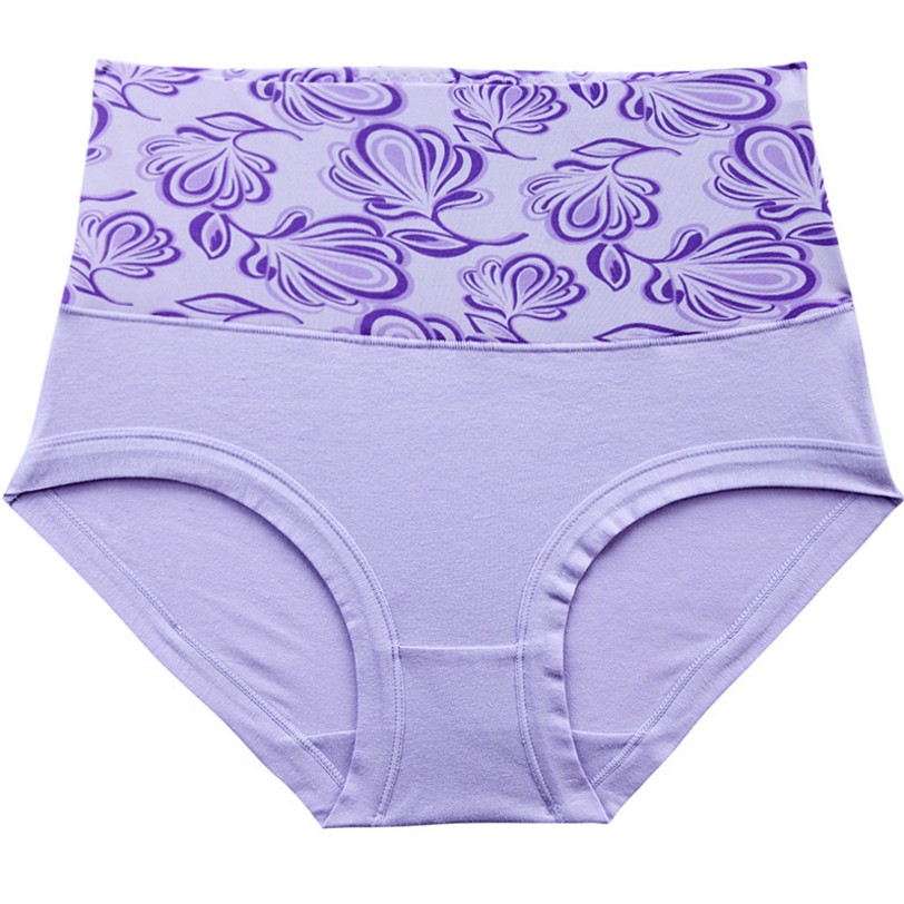 3 nhận 1 eo cao nữ đồ lót cotton thoáng khí hông bụng cơ thể định hình tóm tắt in cotton thoáng khí quần chip nữ