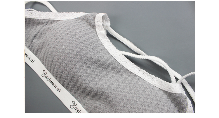 Giải phóng mặt bằng sợi bông quấn ngực ống trên lưng gợi cảm không có vành sling vest đồ lót học sinh nữ sinh trung học văn bản nội y quyến rũ