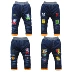 Quần denim trẻ em mùa đông được nhồi bông cotton Quần âu nam cộng với quần nhung cô gái dày 23456 tuổi