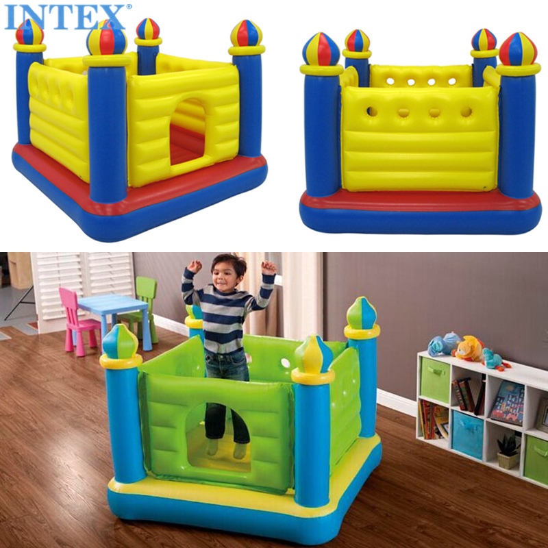 INTEX Trampoline Children Inflatable Castle Toys Indoor home Small Playground Naughty Castle Jumping Bed