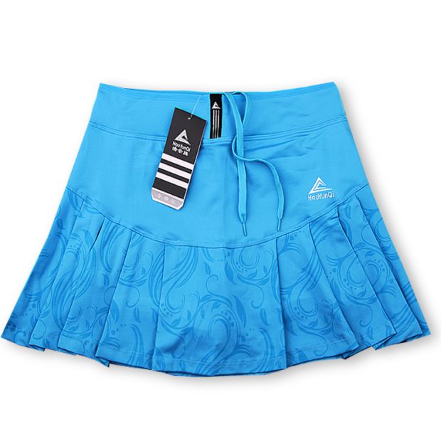 Haoyun cờ mùa hè mới thể thao và giải trí váy tennis xếp li in váy giảm béo nửa chiều dài với túi quần quần áo the thao nữ mùa hè