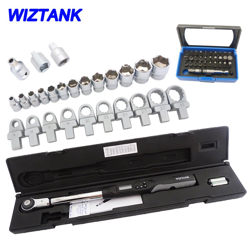 Taiwan Import Exchangeable Head Count Torque Wrench WEC4 Series Plum Blossom Headgear Silo Multi-Spec 60 Pieces Suit