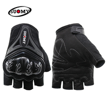 Motorcycle Summer Halffinger Gloves Rider rider anti-fall off-road glove riding gear Locomotive Racing breathable glove Male