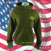 US Freedom Base 101st Airborne Division Military Fan Hooded Sweatshirt Long Sleeve Fleece Womens Cardigan Top Jacket