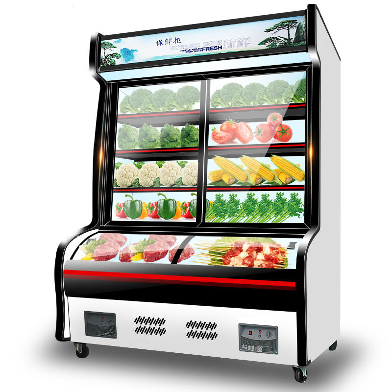 Chengxue Commercial Mala Tang Ordering Cabinet Vertical Refrigerated Freezer Display Cabinet Refrigerator Fruit and Vegetable Freezer Refrigerator