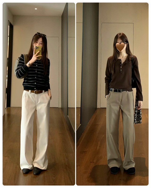 Elegant and Sophisticated Style, Straight-Leg Suit Pants for Commuting, Crisp and Slimming, Professional and Capable Outfit for the Workplace
