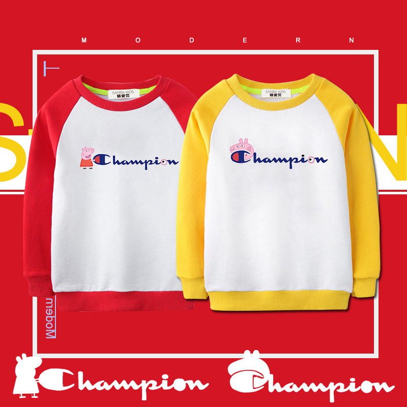 Girls' thick T-shirt 2021 new spring clothes Korean version of the Western style loose boys in the big children letters children's 8 tops tide brand