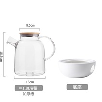 Nordic heat-resistant glass flower teapot candle heated flower tea set fruit teapot set afternoon tea candle S tea