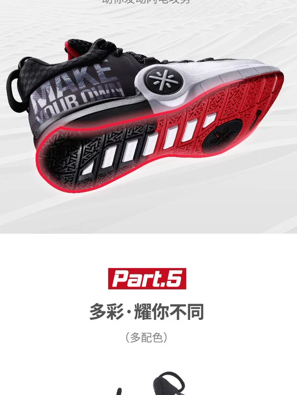 Giày bóng rổ Li Ning Wade 7 giày nam 2019 mùa thu thấp giúp Đẹp trai 11 tốc độ 7 giày bóng rổ hấp thụ sốc - Giày bóng rổ