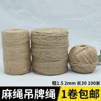 Hemp Trac Penant Penant Hemp Thread Retro Thread Woven Bowen Binding Treass Handmad Diy