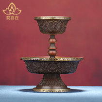 Eight auspicious copper cups for guardians eight auspicious cups for Buddha household household holy water cups eight cups brass carved cups