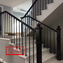 Solid wrought iron railing column iron guardrail iron stair railing stair handrail fence manufacturers spot