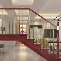 Modern simple wrought iron handrail light luxury style simple European style American iron fence column Villa