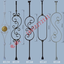 Wrought iron handrail railings Iron column Villa staircase duplex stair attic stair window sill guardrail