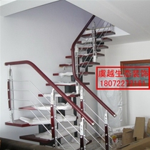 Spinal cable bright ring steel wood staircase thick beam 40mm AA grade imported rubber plank