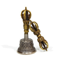100% imported from Nepal pure copper from India five-strand tantric classic instrument Vajra Dharma Bell Vajra Pestle