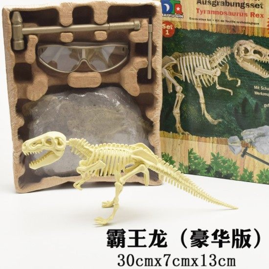 Dinosaur Fossil Children Toys Emulation Archaeological Excavation Skeleton Model Barking Dragon Specimens Diy Handmade Suits