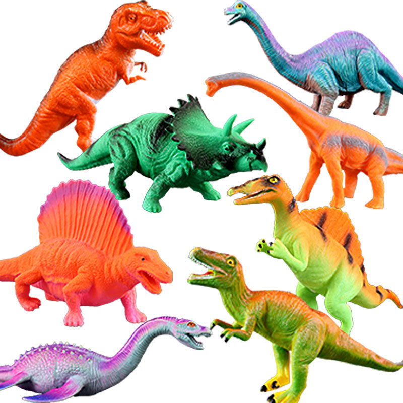 Dinosaur Toy Children's Toy Emulation Animal Model Plastic Bully Dragon Snake Neck Dragon BB Whistle Sounding Dinosaur World