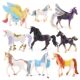 Simulated Animal Model European Fairy Tale Mythical Flying Horse Unicorn Elf Horse Children's Toy Gift Mythical Beast Figurine