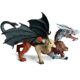Simulated Mythical Mythical Beast Chimera Three-Headed Dragon Flying Beast Children's Dinosaur Toy Animal Model Ornament Figurine Collection