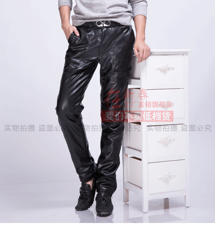 Pantalon cuir homme en vrac pour jeunesse pour hiver - Ref 1494236 Image 12